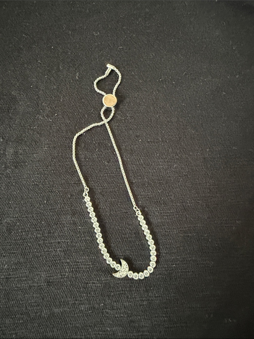 Swarovski Silver Moon Crystal Tennis Necklace